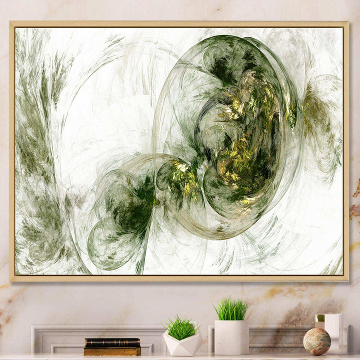 Colored Smoke Green - Modern Living Room Wall Decor