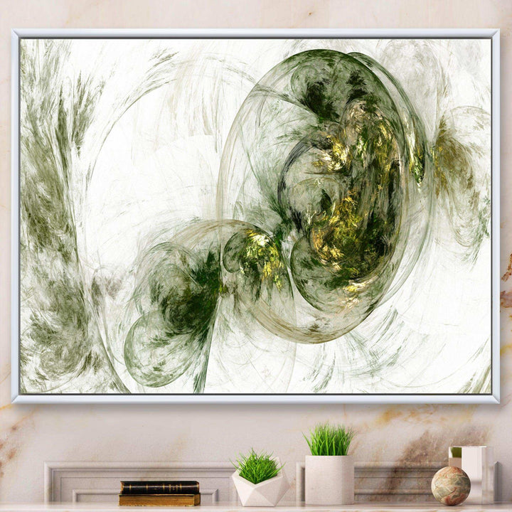 Colored Smoke Green - Modern Living Room Wall Decor