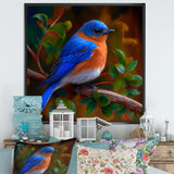 Beautiful Bright Bluebird On A Branch I