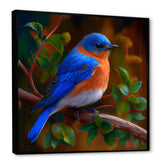 Beautiful Bright Bluebird On A Branch I