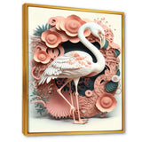 White Flamingo On Pink