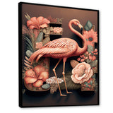 Pink Flamingo With Pink Flowers