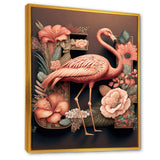 Pink Flamingo With Pink Flowers