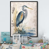 Heron By The Waterside Watercolour I