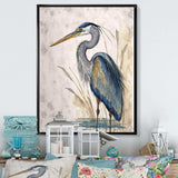 Heron By The Waterside Watercolour II