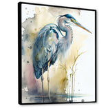 Heron By The Waterside Watercolour III