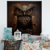 Wise Owl In Earth Tones I