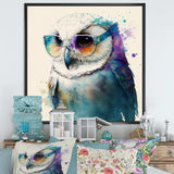 Cool White Owl With Funky Sunglasses III