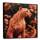 Cheetah Cat In Terracotta Color Tones