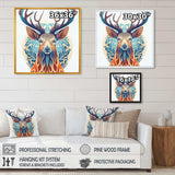 Wild Buck In Blue And Brown