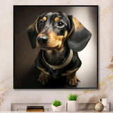 Portrait Of A Black Glam Dachshund I