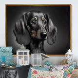 Portrait Of A Black Dachshund I