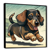 Cartoon Of Playful Dachshund