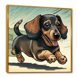 Cartoon Of Playful Dachshund