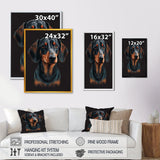 Portrait Of  Black And Brown Dachshund