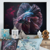 Magnificent Bettafish In Shades Of Blue And Purple III