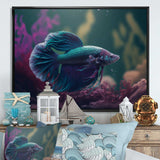 Magnificent Bettafish In Shades Of Blue And Purple VI