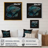 Mysterious Tropical Blue Fish In Tones Of Blue III