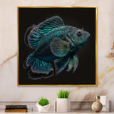 Mysterious Tropical Blue Fish In Tones Of Blue III