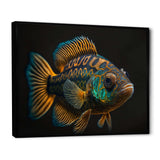 Tropical Blue Fish In Shades Of Blue And Orange II