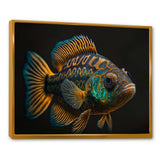 Tropical Blue Fish In Shades Of Blue And Orange II