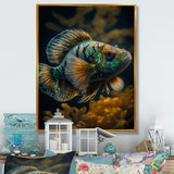 Tropical Blue Fish In Shades Of Blue And Orange V