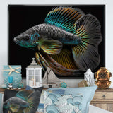 Tropical Blue Fish In Shades Of Blue And Orange VI