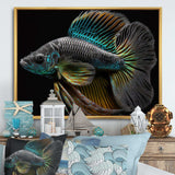 Tropical Blue Fish In Shades Of Blue And Orange VI