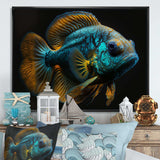 Tropical Blue Fish In Shades Of Blue And Orange I