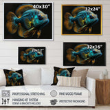 Tropical Blue Fish In Shades Of Blue And Orange I