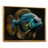 Tropical Blue Fish In Shades Of Blue And Orange I