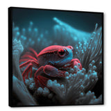 Red Crab In Shades Of Black And Blue III