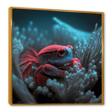 Red Crab In Shades Of Black And Blue III