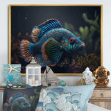 Beautiful Mandarin Fish In Shades Of Blue VIII