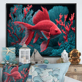 Tropical Fish In Shades Of Red And Blue III