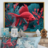 Tropical Fish In Shades Of Red And Blue III