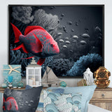 Tropical Fish In Blue And Red IV