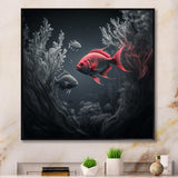 Black And Red Tropical Fish X