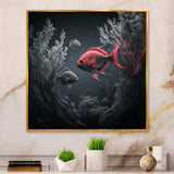 Black And Red Tropical Fish X