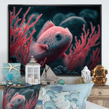 Mysterious Tropical Fish In Blue And Red I