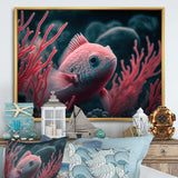 Mysterious Tropical Fish In Blue And Red I