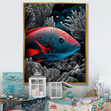 Mysterious Tropical Fish In Blue And Red IV