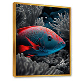 Mysterious Tropical Fish In Blue And Red IV