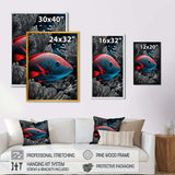 Mysterious Tropical Fish In Blue And Red IV