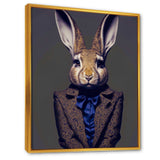 Fancy Rabbit In A Gray And Blue Suit