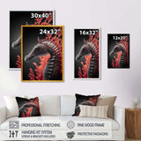 Seahorse In Red And Black