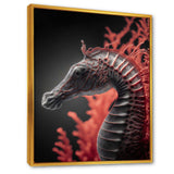 Seahorse In Red And Black