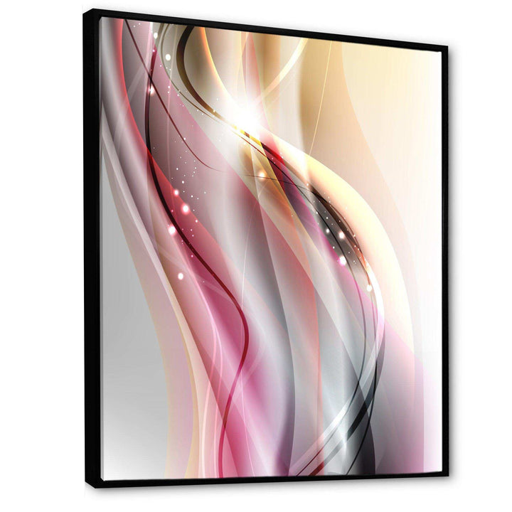 Pink Brown Abstract Lines - Modern Wall Art Prints