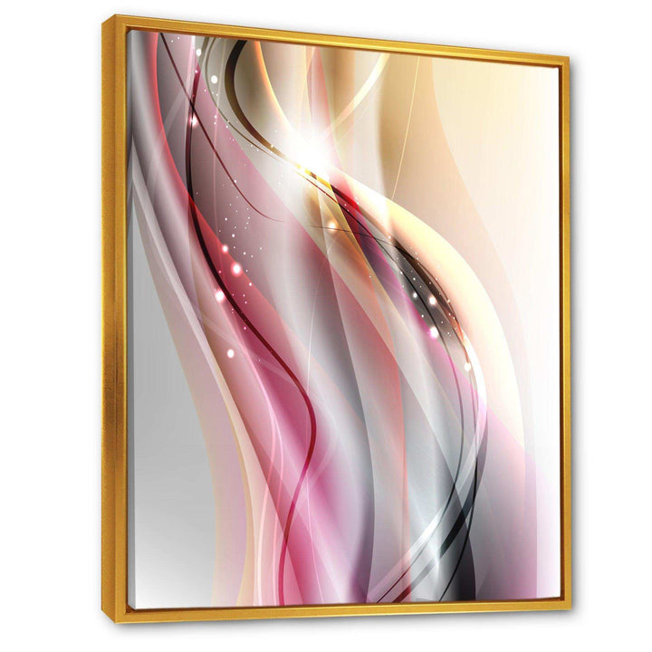 Pink Brown Abstract Lines - Modern Wall Art Prints