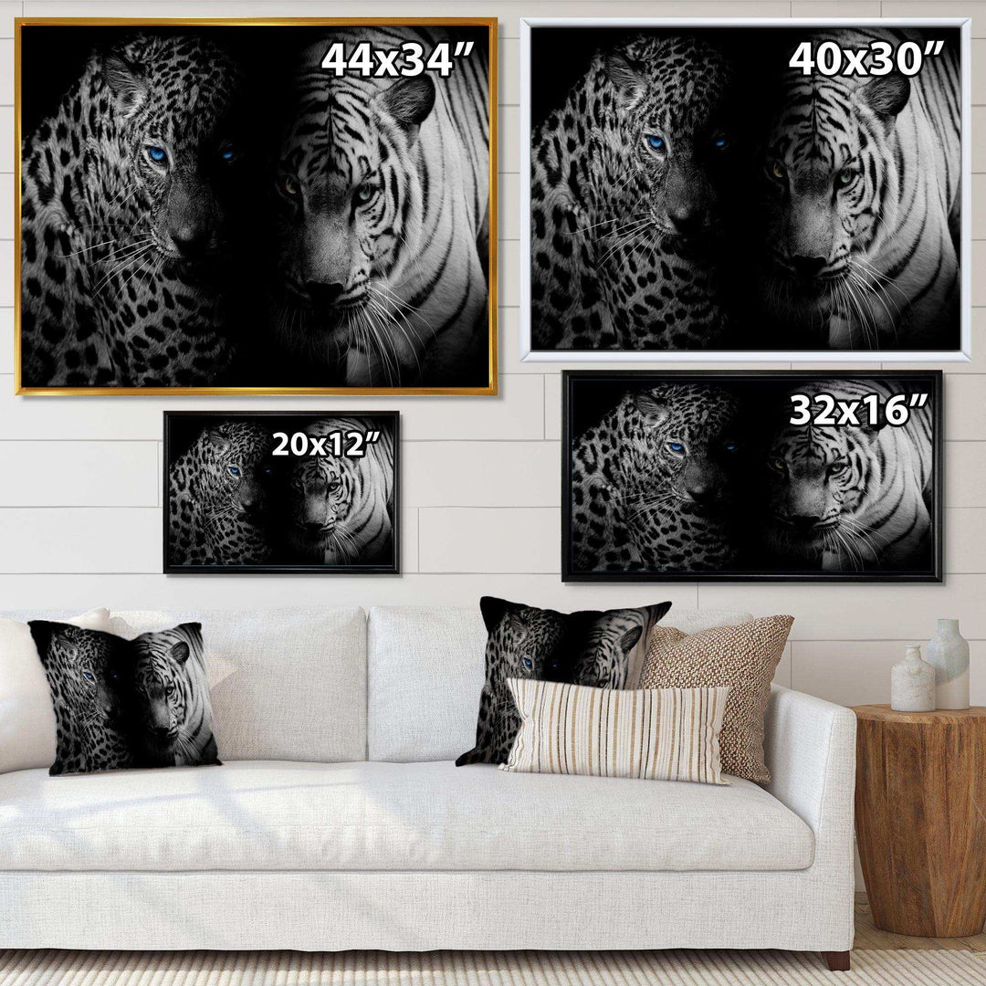 Leopard and Tiger in Black